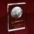 Magellan Crystal Globe Award - 6"x4 1/4"x1"